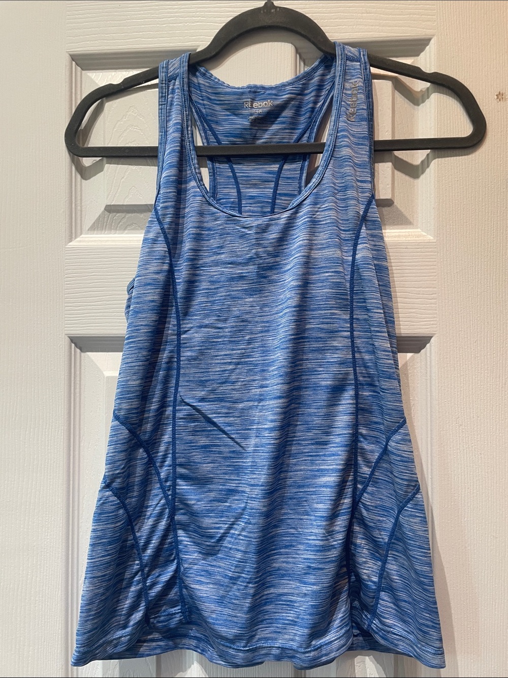 Reebok Blue Heathered Racerback Tank Top